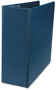 Universal One™ Non-View D-Ring Binder with Label Holder,  4" Capacity, 8-1/2 x 11, Navy