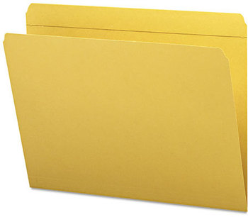 Smead® Reinforced Top Tab Colored File Folders,  Straight Cut, Reinforced Top Tab, Letter, Goldenrod, 100/Box