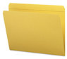 A Picture of product SMD-12210 Smead® Reinforced Top Tab Colored File Folders, Straight Cut, Reinforced Top Tab, Letter, Goldenrod, 100/Box