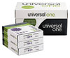 A Picture of product UNV-95200 Universal® Deluxe Multipurpose Paper 98 Bright, 20lb Bond Weight, 8.5 x 11, White, 500/Ream, 10 Reams/Carton, 40 Cartons/Pallet