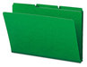 A Picture of product SMD-22546 Smead™ Expanding Recycled Heavy Pressboard Folders 1/3-Cut Tabs: Assorted, Legal Size, 1" Expansion, Green, 25/Box