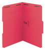 A Picture of product SMD-17740 Smead™ Top Tab Colored Fastener Folders 0.75" Expansion, 2 Fasteners, Legal Size, Red Exterior, 50/Box