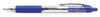 A Picture of product UNV-39913 Universal™ Comfort Grip® Clear Barrel Retractable Gel Ink Roller Ball Pen Medium 0.7 mm, Blue Clear/Blue Dozen