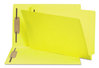 A Picture of product SMD-28940 Smead™ Heavyweight Colored End Tab Fastener Folders 0.75" Expansion, 2 Fasteners, Legal Size, Yellow Exterior, 50/Box