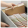 A Picture of product SMD-19837 Smead™ Top Tab Fastener Folders 1/3-Cut Tabs: Assorted, 0.75" Expansion, 2 Fasteners, Legal Size, Kraft Exterior, 50/Box