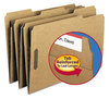 A Picture of product SMD-19837 Smead™ Top Tab Fastener Folders 1/3-Cut Tabs: Assorted, 0.75" Expansion, 2 Fasteners, Legal Size, Kraft Exterior, 50/Box