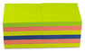 A Picture of product UNV-35612 Universal® Self-Stick Note Pads 3" x Assorted Neon Colors, 100 Sheets/Pad, 12 Pads/Pack