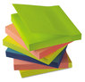 A Picture of product UNV-35612 Universal® Self-Stick Note Pads 3" x Assorted Neon Colors, 100 Sheets/Pad, 12 Pads/Pack