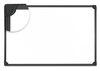 A Picture of product UNV-43025 Universal® Design Series Deluxe Magnetic Steel Dry Erase Marker Board 36 x 24, White Surface, Black Aluminum/Plastic Frame