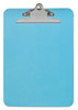 A Picture of product UNV-40307 Universal® Plastic Clipboard with High Capacity Clip 1.25" Holds 8.5 x 11 Sheets, Translucent Blue