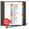 A Picture of product UNV-24812 Universal® Deluxe Table of Contents Dividers for Printers 26-Tab, A to Z, 11 x 8.5, White, 1 Set