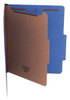 A Picture of product UNV-10201 Universal® Bright Colored Pressboard Classification Folders 2" Expansion, 1 Divider, 4 Fasteners, Letter Size, Cobalt Blue, 10/Box