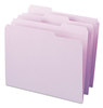 A Picture of product SMD-12434 Smead™ Reinforced Top Tab Colored File Folders 1/3-Cut Tabs: Assorted, Letter Size, 0.75" Expansion, Lavender, 100/Box