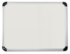 A Picture of product UNV-43843 Universal® Deluxe Porcelain Magnetic Dry Erase Board 72 x 48, White Surface, Silver/Black Aluminum Frame