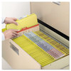 A Picture of product SMD-14034 Smead™ Six-Section Colored Pressboard Top Tab Classification Folders with SafeSHIELD® Coated Fasteners Six 2 Dividers, Letter Size, Yellow, 10/Box