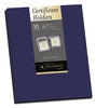 A Picture of product SOU-PF8 Southworth® Certificate Holder,  Navy, Linen, 105 lbs., 12 x 9-1/2, 10/Pack