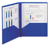 A Picture of product SMD-87726 Smead™ Poly Two-Pocket Folder with Fasteners 180-Sheet Capacity, 11 x 8.5, Blue, 25/Box