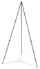 A Picture of product UNV-43027 Universal® Instant Setup Foldaway Easel Heavy-Duty Adjusts 25" to 63" High, Aluminum, Black