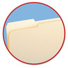 A Picture of product SMD-10320 Smead™ Manila File Folders 1/2-Cut Tabs: Assorted, Letter Size, 0.75" Expansion, 100/Box