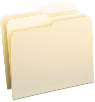 Smead™ Manila File Folders 1/2-Cut Tabs: Assorted, Letter Size, 0.75" Expansion, 100/Box