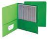 A Picture of product SMD-87855 Smead™ Two-Pocket Folders Folder, Textured Paper, 100-Sheet Capacity, 11 x 8.5, Green, 25/Box