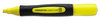 A Picture of product UNV-18861 Universal One™ Desk Highlighters with Comfort Grip,  Chisel Tip, Fluorescent Yellow, Dozen