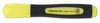 A Picture of product UNV-18861 Universal One™ Desk Highlighters with Comfort Grip,  Chisel Tip, Fluorescent Yellow, Dozen