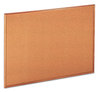 A Picture of product UNV-43604 Universal® Cork Board with Oak Style Frame 48 x 36, Tan Surface