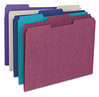 A Picture of product SMD-13193 Smead™ Colored File Folders 1/3-Cut Tabs: Assorted, Letter Size, 0.75" Expansion, Navy Blue, 100/Box