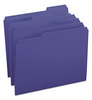 A Picture of product SMD-13193 Smead™ Colored File Folders 1/3-Cut Tabs: Assorted, Letter Size, 0.75" Expansion, Navy Blue, 100/Box