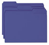 A Picture of product SMD-13193 Smead™ Colored File Folders 1/3-Cut Tabs: Assorted, Letter Size, 0.75" Expansion, Navy Blue, 100/Box