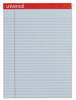 A Picture of product UNV-35880 Universal® Colored Perforated Ruled Writing Pads Wide/Legal Rule, 50 Blue 8.5 x 11 Sheets, Dozen