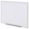 A Picture of product UNV-44624 Universal® Deluxe Melamine Dry Erase Board 36 x 24, White Surface, Silver Aluminum Frame
