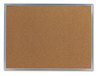 A Picture of product UNV-43612 Universal® Cork Bulletin Board 24 x 18, Tan Surface, Aluminum Frame