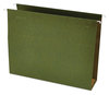 A Picture of product UNV-14143 Universal® Box Bottom Hanging File Folders 3" Capacity, Letter Size, 1/5-Cut Tabs, Standard Green, 25/Box