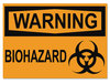 A Picture of product USS-5498 Headline® OSHA Safety Signs,  WARNING BIOHAZARD, Orange/Black, 10 x 14