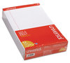 A Picture of product UNV-45000 Universal® Perforated Ruled Writing Pads Wide/Legal Rule, Red Headband, 50 White 8.5 x 14 Sheets, Dozen