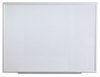 A Picture of product UNV-44636 Universal® Deluxe Melamine Dry Erase Board 48 x 36, White Surface, Silver Aluminum Frame