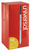 A Picture of product UNV-15613 Universal™ Ballpoint Stick Pen Value Pack, Medium 1 mm, Black Ink, Gray/Black Barrel, 60/Pack
