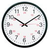 A Picture of product UNV-10441 Universal® 24-Hour Round Wall Clock 12.63" Overall Diameter, Black Case, 1 AA (sold separately)