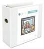 A Picture of product UNV-30756 Universal® Deluxe Easy-to-Open D-Ring View Binder 3 Rings, 5" Capacity, 11 x 8.5, White