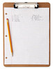 A Picture of product UNV-05562 Universal® Hardboard Clipboard with Low-Profile Clip 0.5" Capacity, Holds 8.5 x 11 Sheets, Brown, 6/Pack