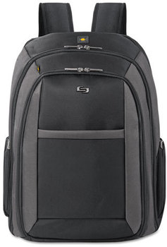 Solo Pro 16" CheckFast™ Backpack,  16", 13 3/4" x 6 1/2" x 17 3/4", Black