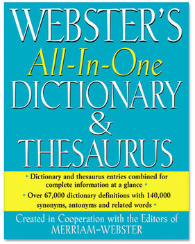 Merriam Webster Dictionary and Thesaurus,  Hardcover, 768 Pages