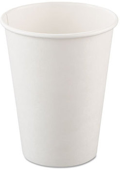 SOLO® Cup Company Single-Sided Poly Paper Hot Cups,  12oz, White, 50/Bag, 20 Bags/Case