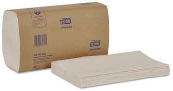 Tork® Singlefold 1-Ply Folded Hand Towels. 9 1/10 X 10 3/10 in. White. 4000 count.