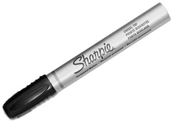 Sharpie® Pro Permanent Marker,  Chisel Tip, Black, Open Stock, Dozen