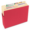 A Picture of product SMD-73221 Smead™ Colored File Pockets 1.75" Expansion, Letter Size, Red