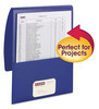 A Picture of product SMD-87806 Smead™ Organized Up® Poly Stackit® Folders 11 x 8.5, Dark Blue/Dark Blue, 5/Pack