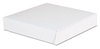 A Picture of product SCH-1401 Southern Champion Tray 1-Piece Paperboard Pizza Box with Lock Corners. 8 X 8 X 1.5 in. White. 100 boxes/case.